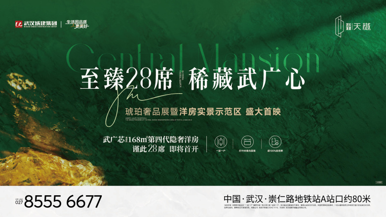 时光凝珀，樾序中心！武汉城建·天樾四代洋房实景树模区盛大首映